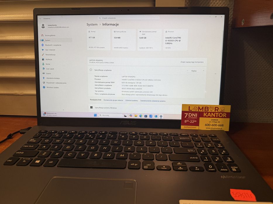 (3575/25) Laptop Asus