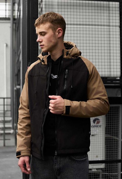 Куртка soft shell Staff di light brown & black XL