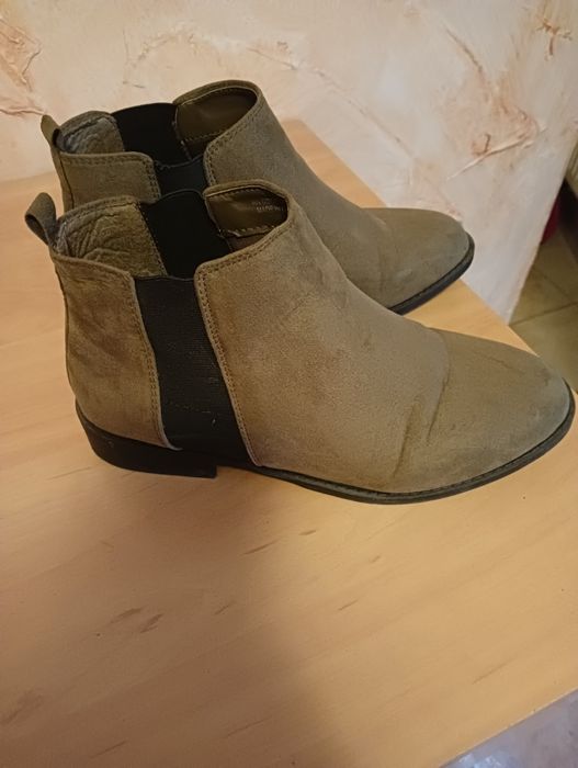 Botki damskie zamszowe