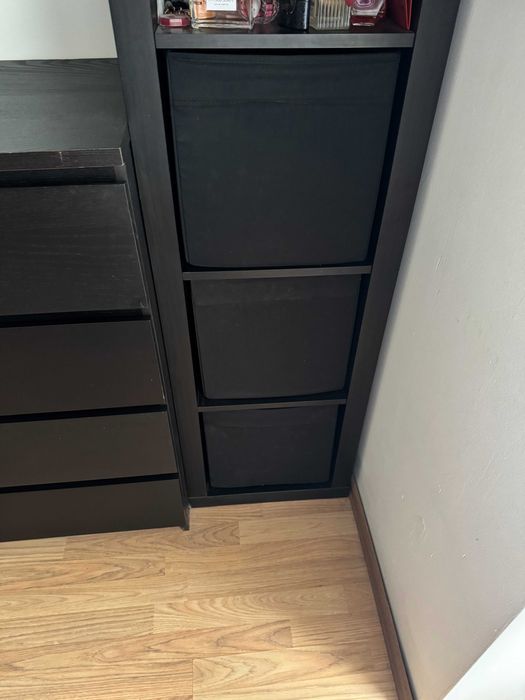 regały słupki ikea 5 półek czarny billy malm