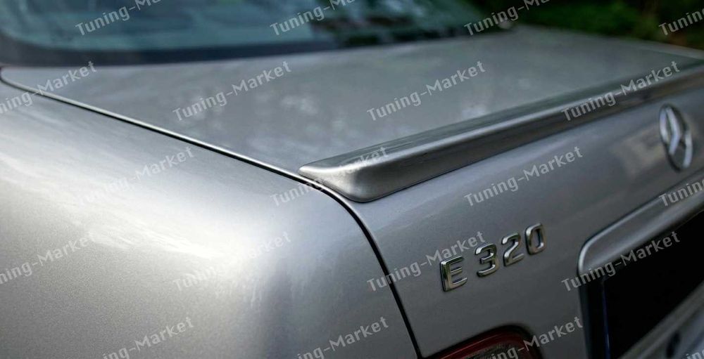 Лип спойлер сабля AMG на багажник Мерседес 210, Бленда Козырек на заднее стекло Mercedes W210, Накладки на фары реснички