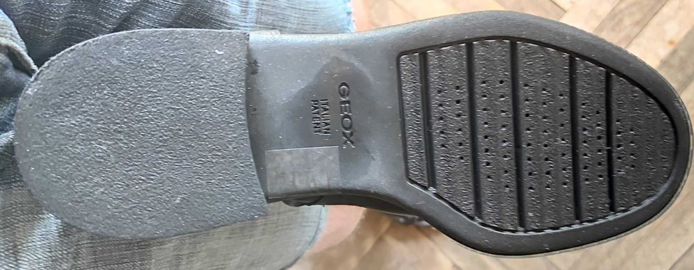 Сапоги женские Geox Respira черные кожаные осень-зима теплые высокие 41 EUR