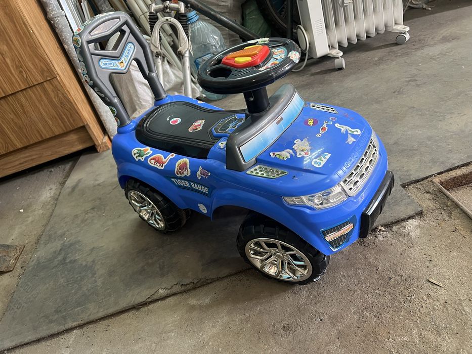Машинка толокар дитяча синя