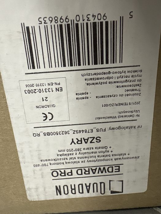 Zlewozmywak z baterią Quadron Edward Pro