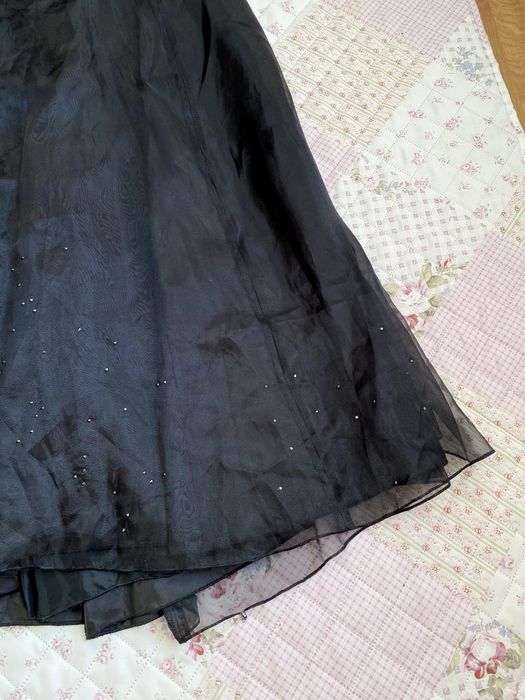 Długa maxi balowa wieczorowa spódnica S 36 M 38 mesh