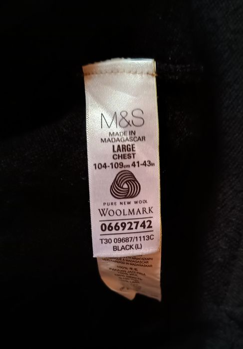 Collezione  Brytyjski męskie sweter, 100% Extrafine Merino, Rozmiar L