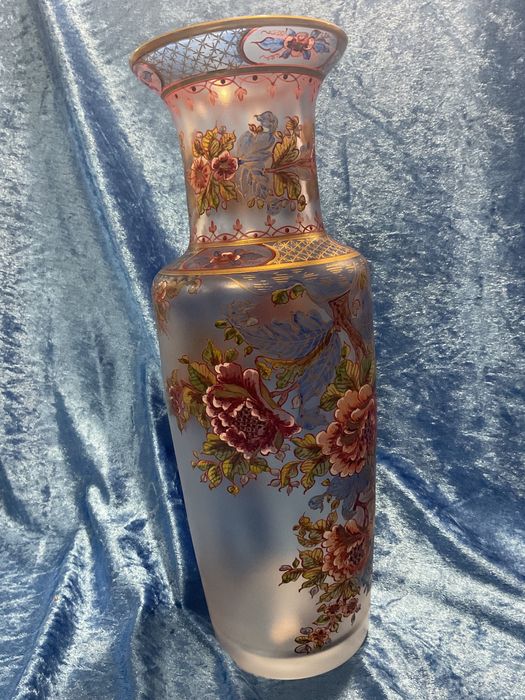 Vaso cristal Atlantis peça assinada altura 32 cm