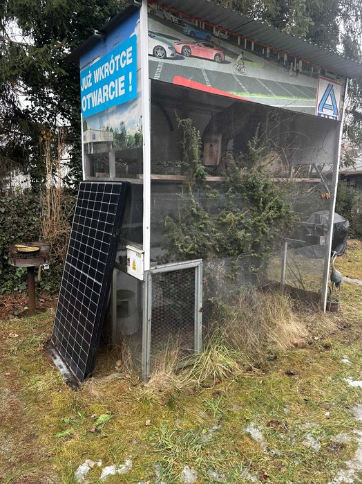 Voliera na ptaki , klatka na ptaki zewnetrzna z aluminium