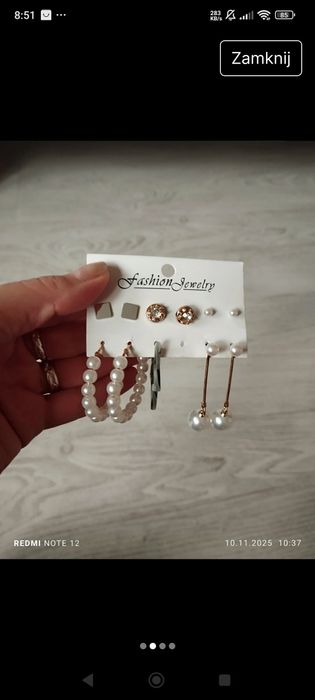 Kolczyki damskie 6 par