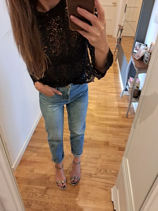 Zara jeansy wysoki stan