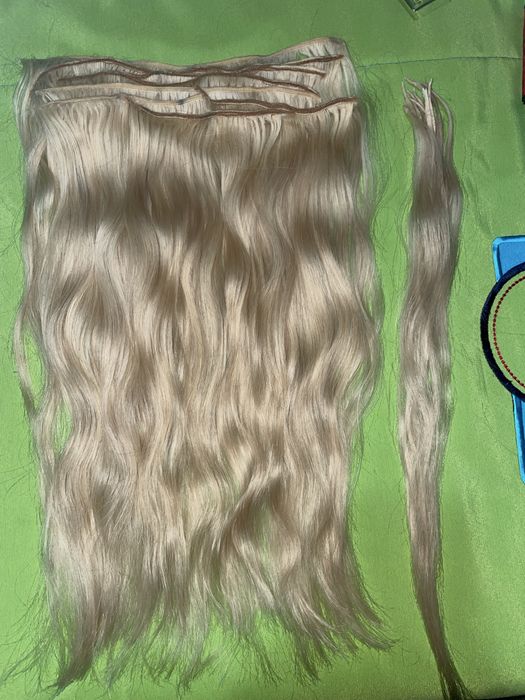 Extensao de cabelo humano loiro