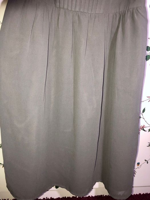 Reserved 40 L sukienka korale zdobienia zielona oliwka