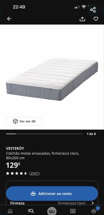 colchao 80x190 ikea
