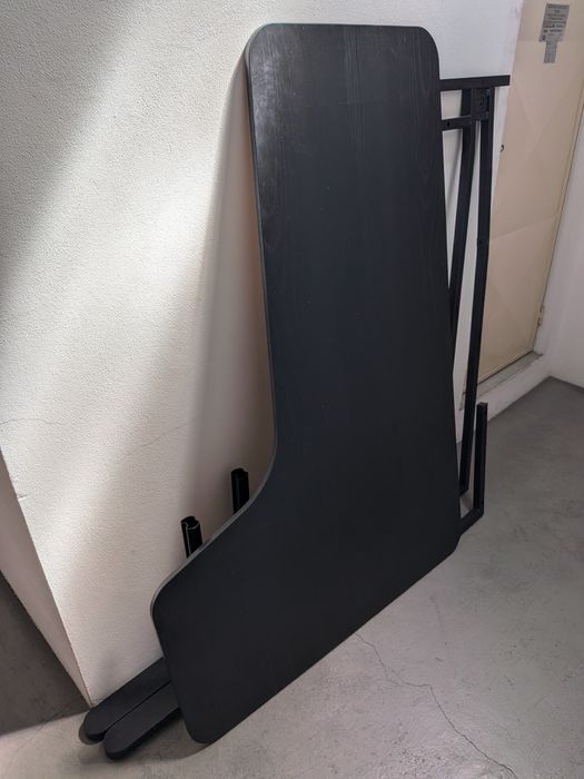 Ikea BEKANT corner desk right, 160x110cm, black stained ash veneer/bla