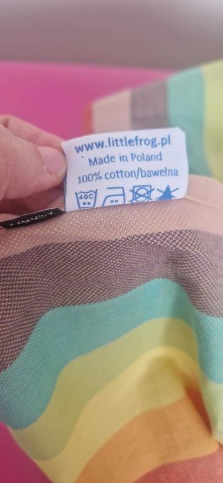 Chusta tkana do noszenia LittleFrog rozmiar 5 4.2m tęczowa paski