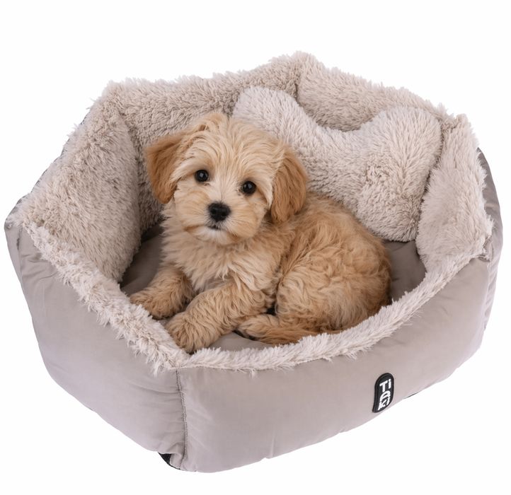 TIAKI Przytulne legowisko Fluffy Bone L