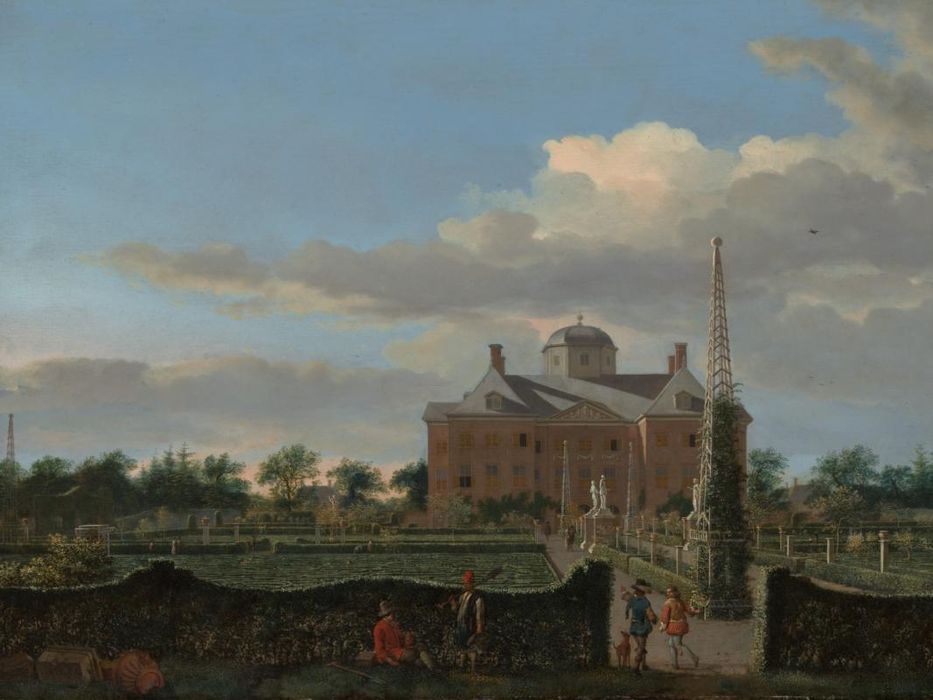 Plakat 40x30 Huis ten Bosch w Hadze i jej formalnym ogrodzie