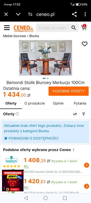 Stół. Bemondi 100 cm srednicy.