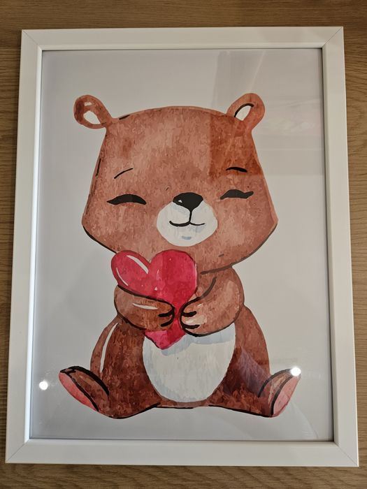 Zestaw 3 obrazków do pokoju dziewczynki 33x43cm