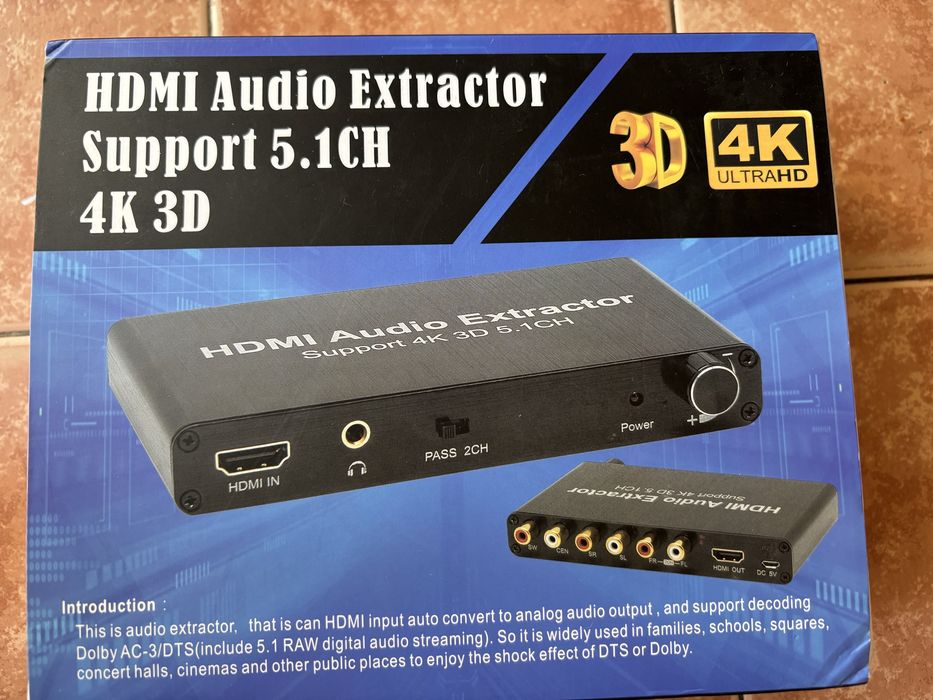 HDMI Audio Extractor 5.1CH 4K/3D – stan bardzo dobry, komplet