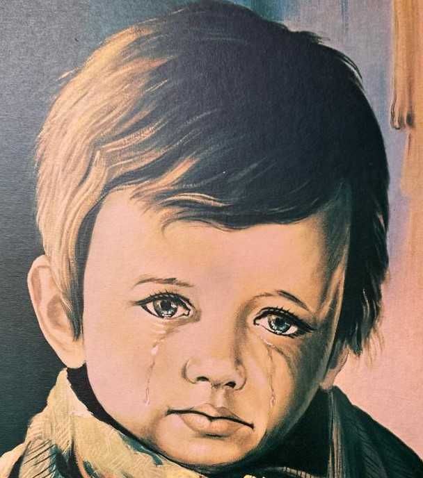 O menino da lagrima quadros antigos, em moldura