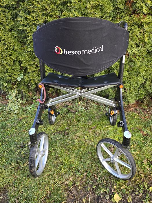 Carbon włókno węglowe ,ultra lekki chodzik rollator balkonik na kołach
