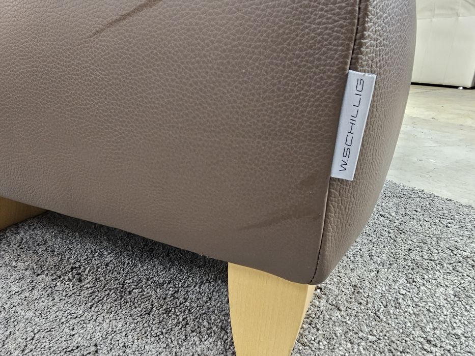 Narożnik skóra naturalna "W.Schillig" super stanie/czekoladowy