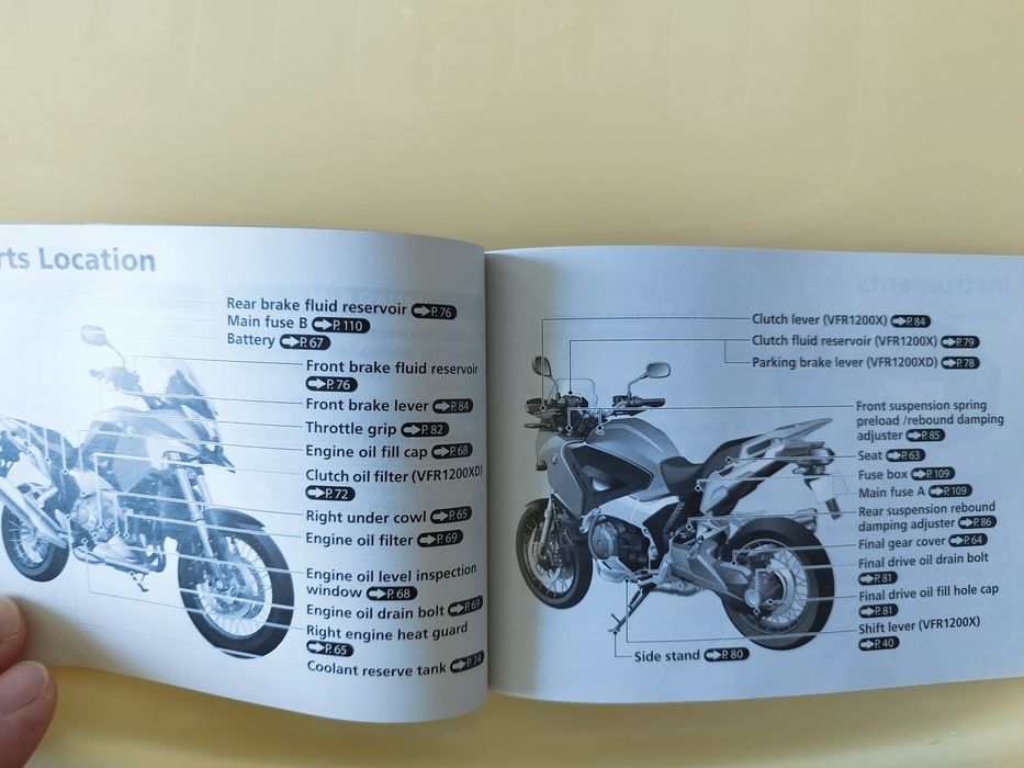 Інструкція, мануал, руководство honda VFR 1200