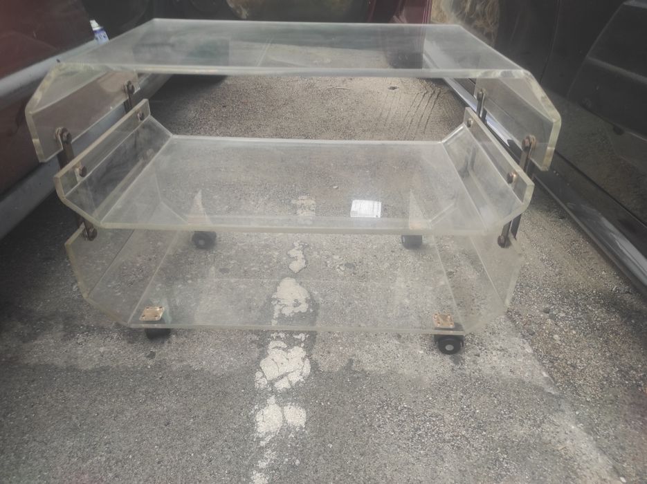 Mesa de centro/apoio de TV,VINTAGE,em ACRÍLICO