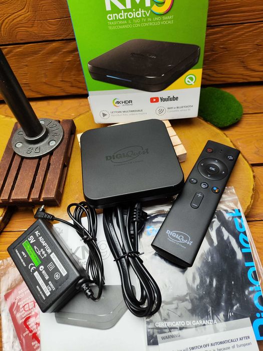 Smart TV Box ANDROID Digiquest KM9 4K HDR Voice Remote Chromecast BT WiFi IPTV Netflix Youtube
