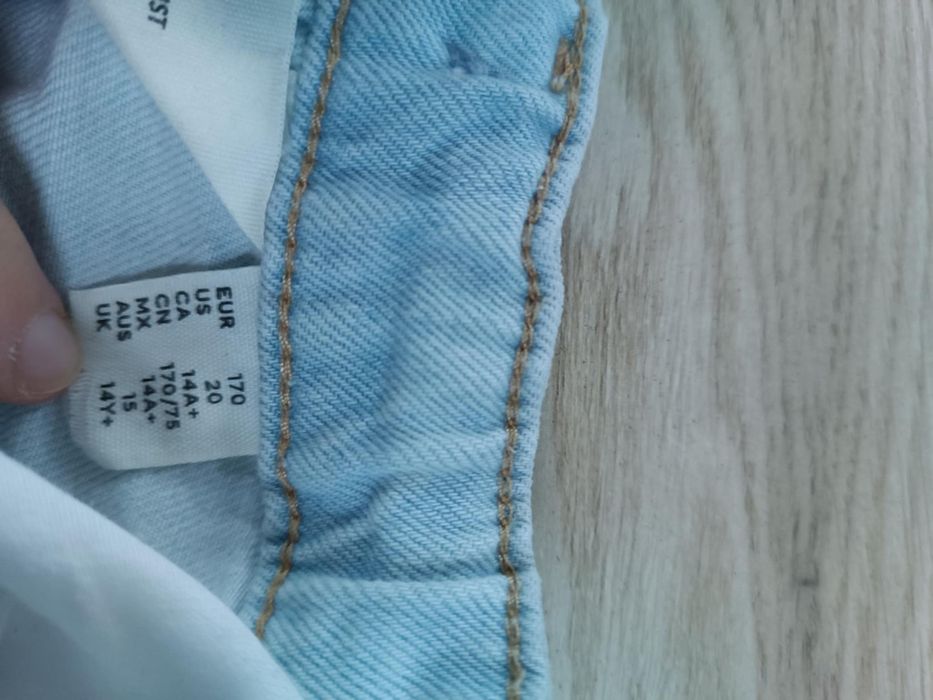 Jeansy jasno niebieskie z prostą nogawka