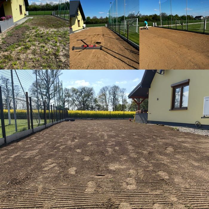 Zakładanie trawników, ogrodzenia panelowe , minikoparka, wywrotka 3.5