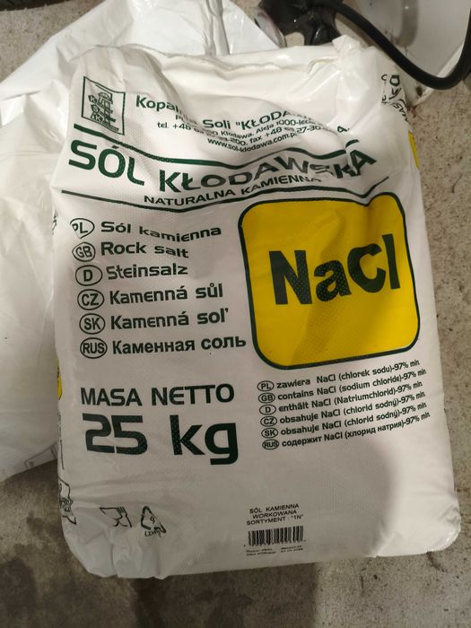 Sól kłodawska 25 kg, nieotwarta