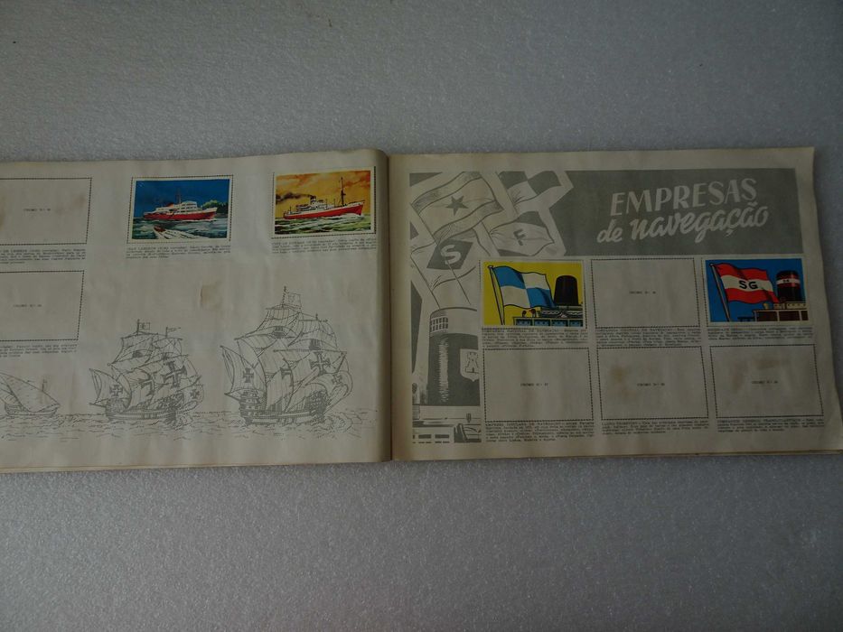 Caderneta de cromos Navios e Navegadores (faltam 118 cromos)