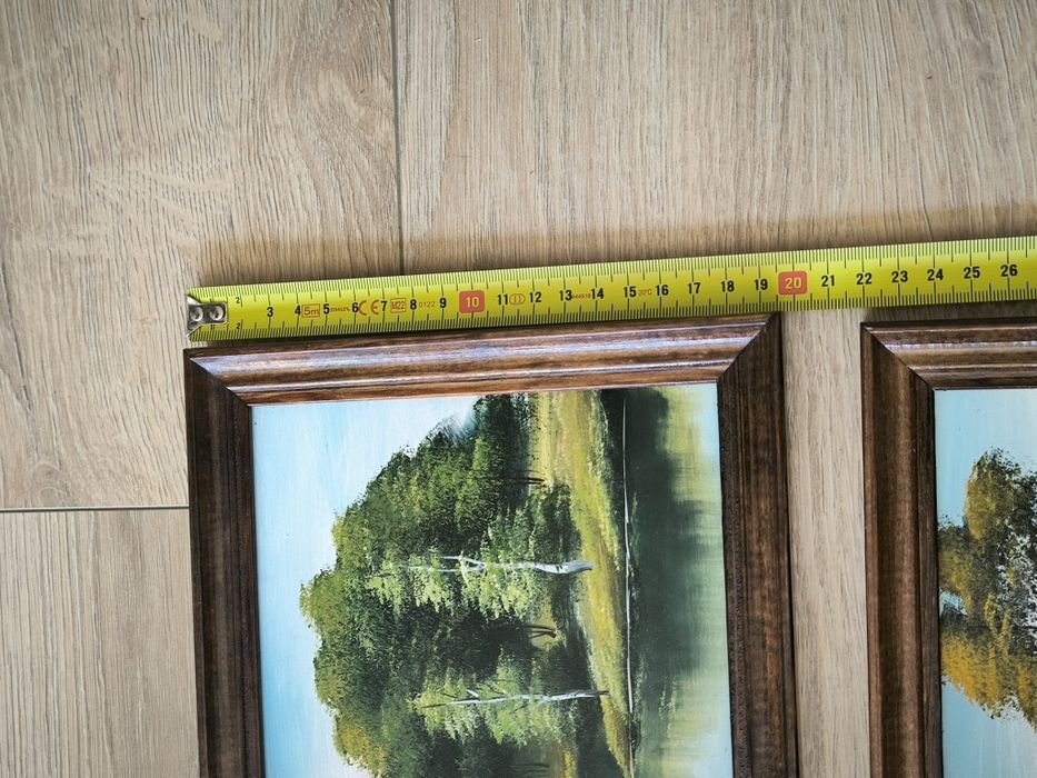Dwa obrazki obraz pejzaż miniatura