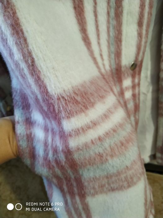 Рубашка в клетку теплая женская одежда 44-46размер