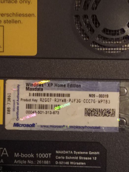 Sprzedam laptop Maxdata 1000 T