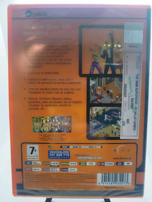 The Sims Superstar PC CD-ROM Selado Novo Expansão