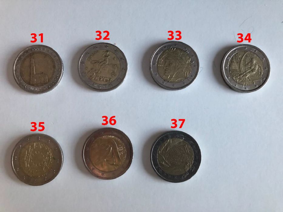 Moedas 2 euros antigas