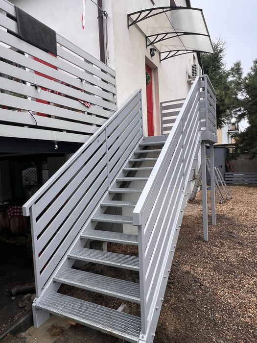 Schody metalowe ocynkowane stopnie wema