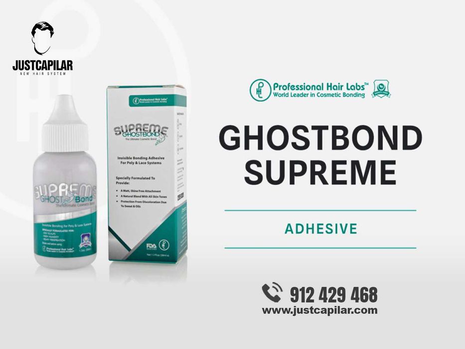 GHOSTBOND Supreme - Cola (ORIGINAL) para Prótese Capilar com Acabamento Fosco e Invisível - 1.3oz (38ml)