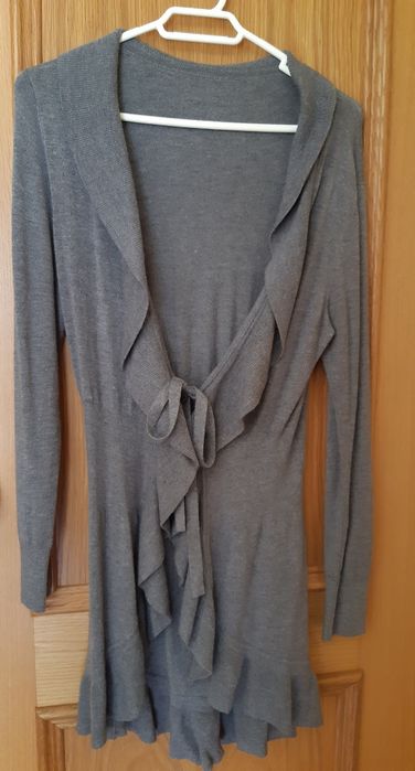 SALDOS: Casaco de malha NOVO - cor cinzento antracite - M