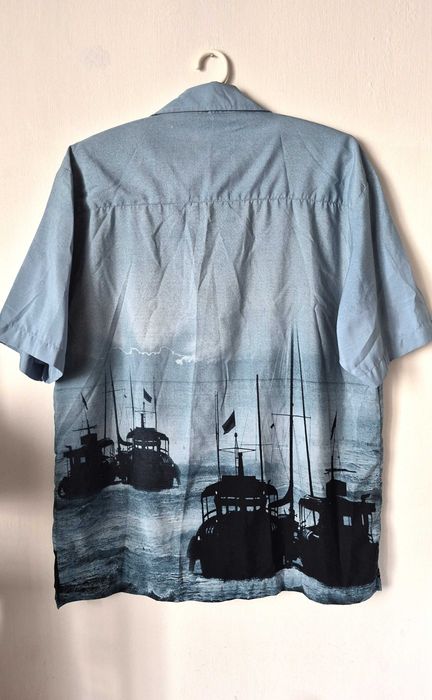 koszula męska na lato hawajska vintage M/L