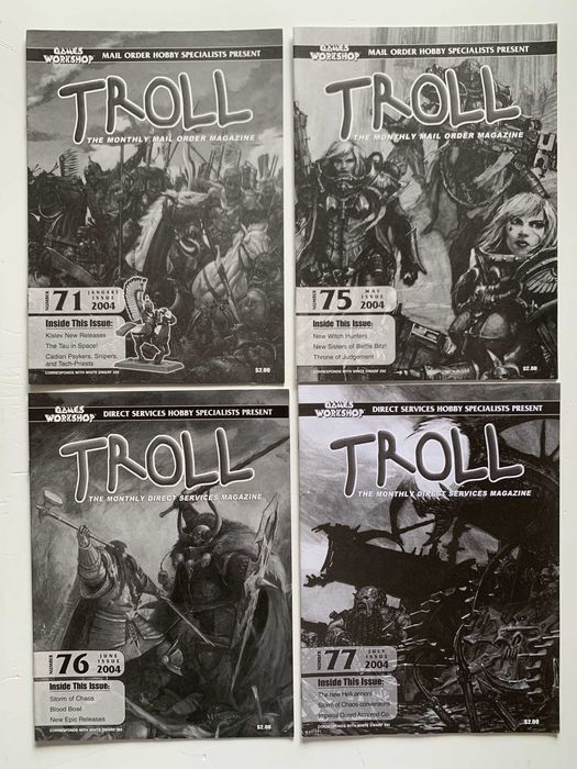 Warhammer: TROLL Magazine nr: 71, 75, 76, 77, oldhammer