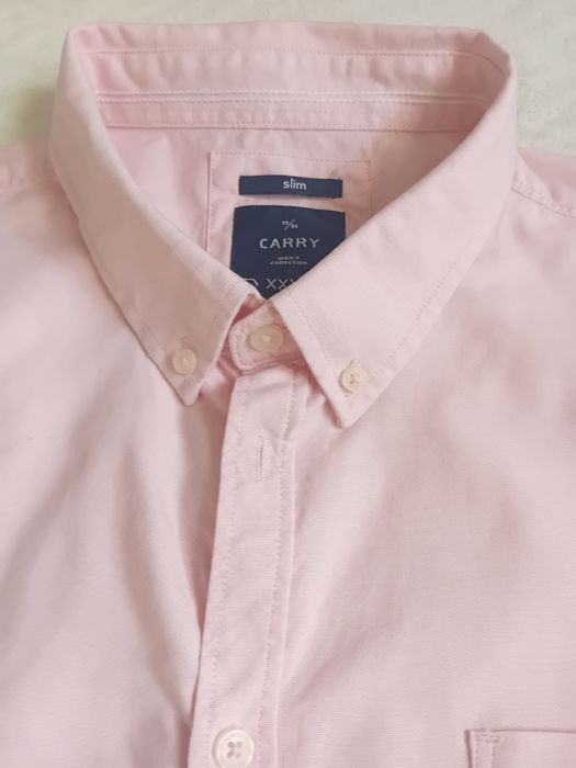 #Carry koszula na krótki rękaw pudrowy róż 3 XL jak nowa
