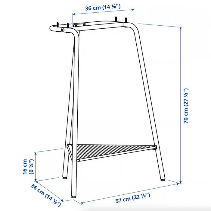 Kozioł TILLSLAG, zielony metal IKEA 105.224.24