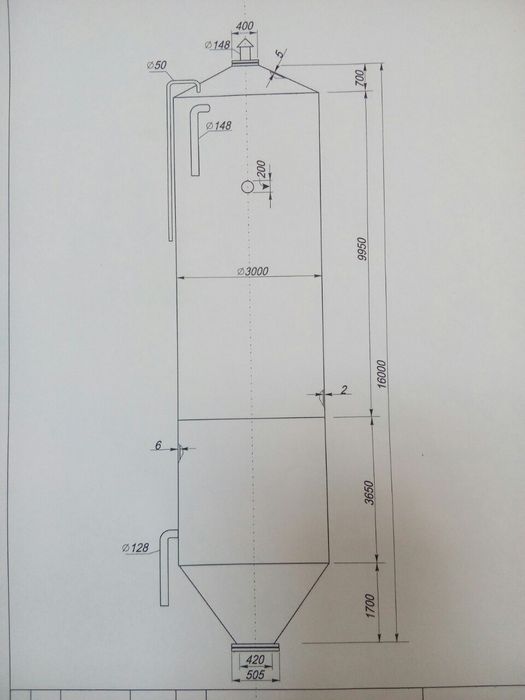 Ёмкость нержавеющая ЦКТ, силос, термос 100м3 вода концентрат масло