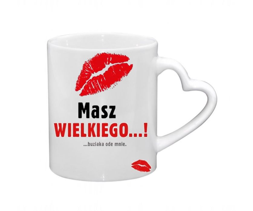 Kubek z uszkiem z sercem