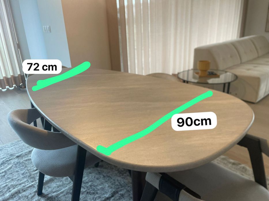 Mesa de Jantar oval 1,8 mt