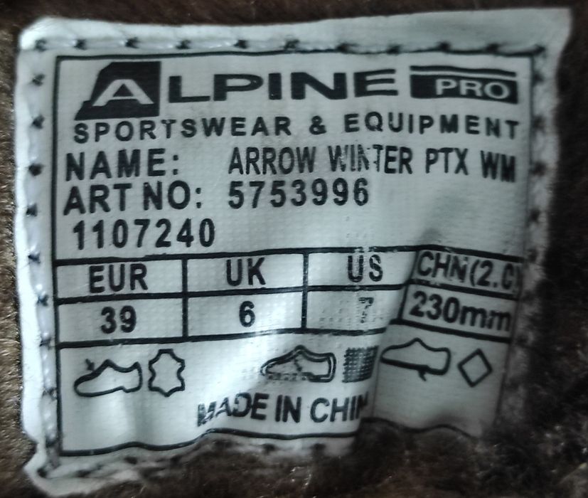 Alpine Pro Arrow Winter PTX ocieplane buty zimowe